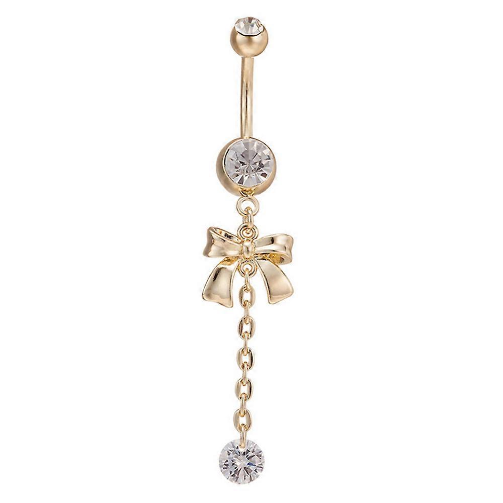 Tassel Long Bowknot Navel Buckle Ring