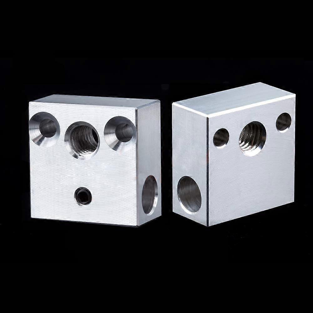 2er Pack CR-10 Heizblock für Ganzmetall Hotend Ender 3 Pro Ender 5 Pro CR10 S4 S5 3D-Drucker (Aluminium)