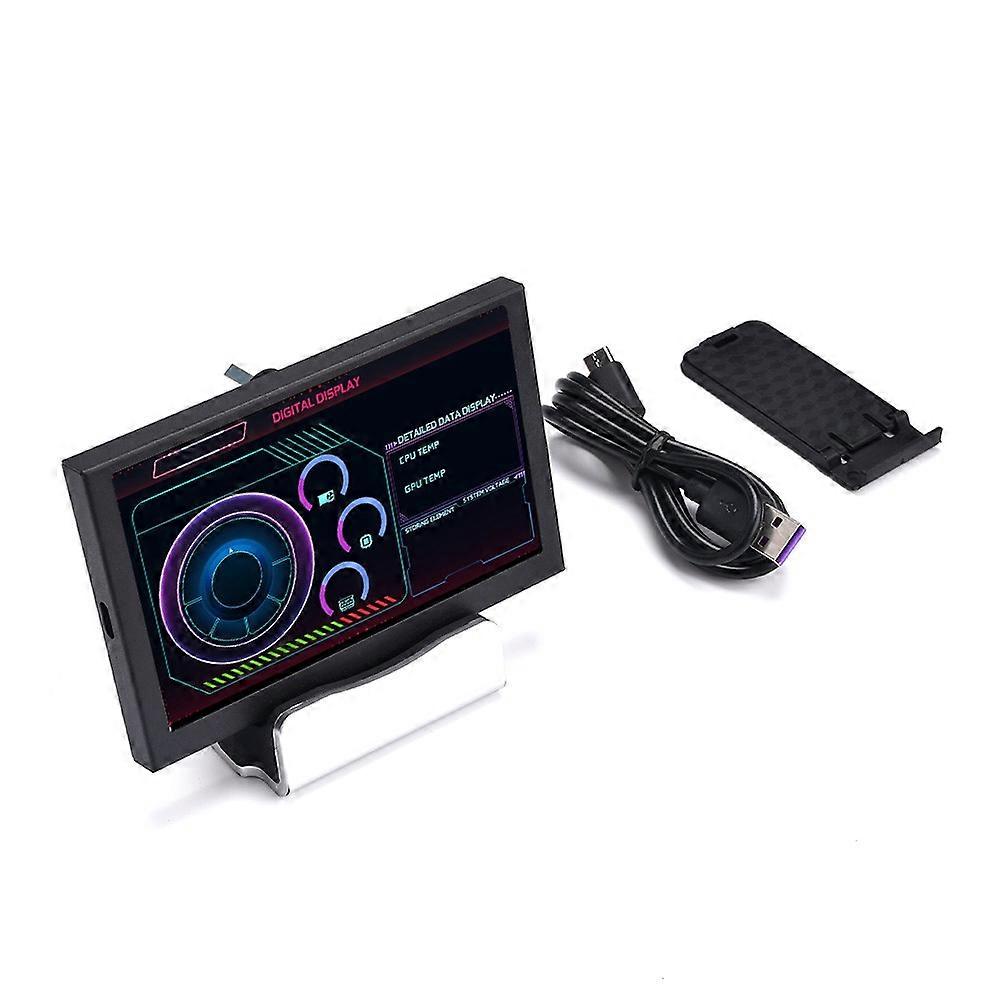 5 tommers ips lcd-skjerm usb type-c sekundær skjerm datamaskin cpu gpu ram hdd overvåking USB-grensesnitt miniskjerm fritt AIDA64