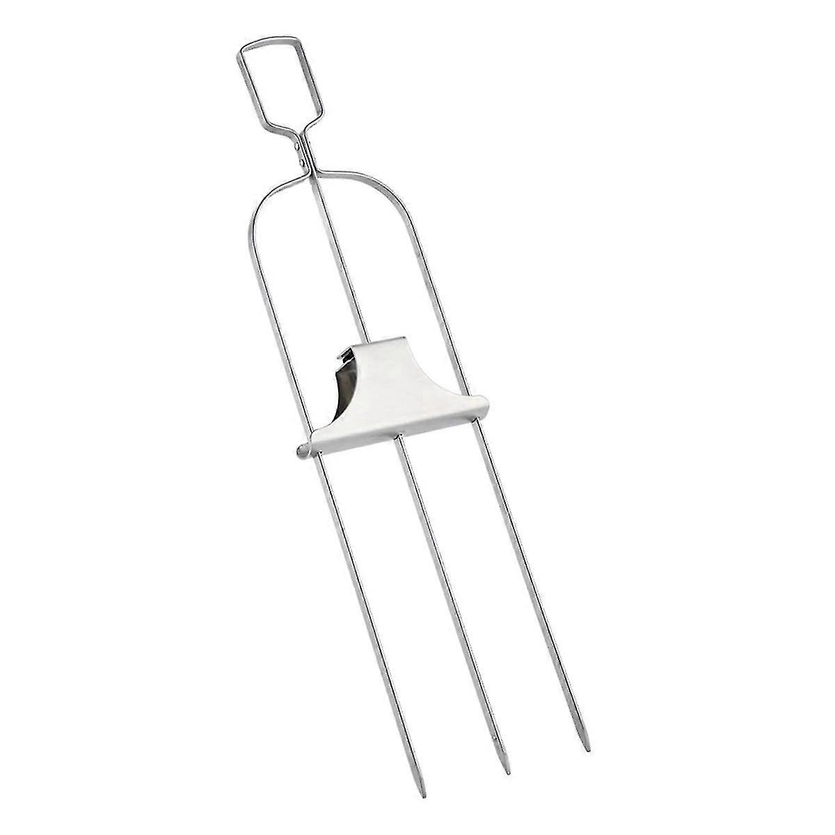 3 Way Skewers,Metal Skewers for Grilling, 3- Barbecue Skewer,Metal Grill Skewer with Push Bar Slider