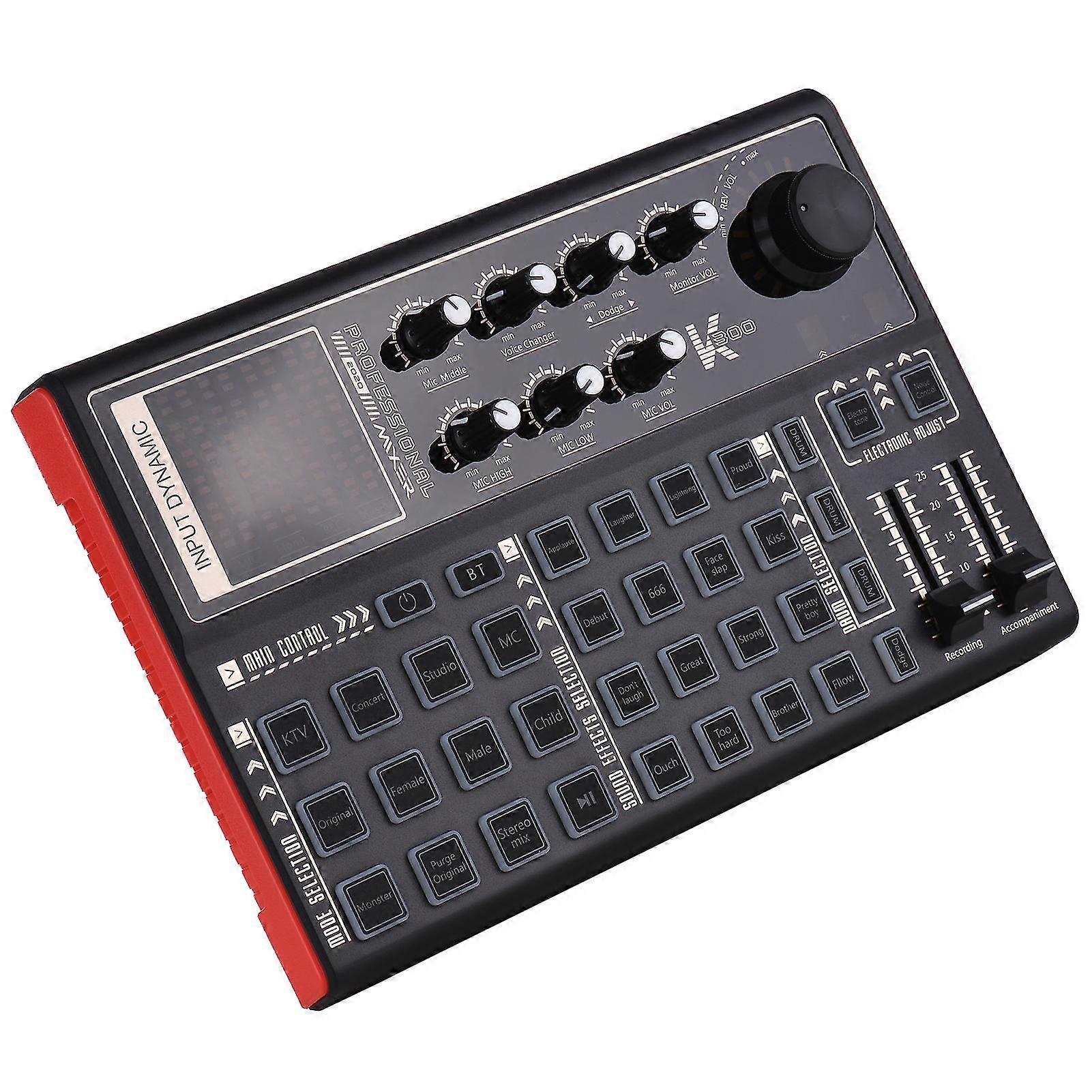 Sk300 Live Sound Card External Voice Changer Audio Mixer Built-in Rechargeable Battery Multiple Sound Effects For Live Streaming Music Recording Smart