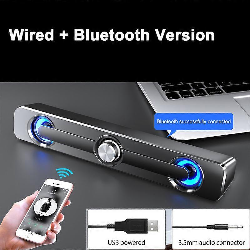 Sound Bar Bluetooth USB Wired Speaker Bar Stereo Speaker For Projector PC Laptop Phone Computer 3.5mm Aux Speaker