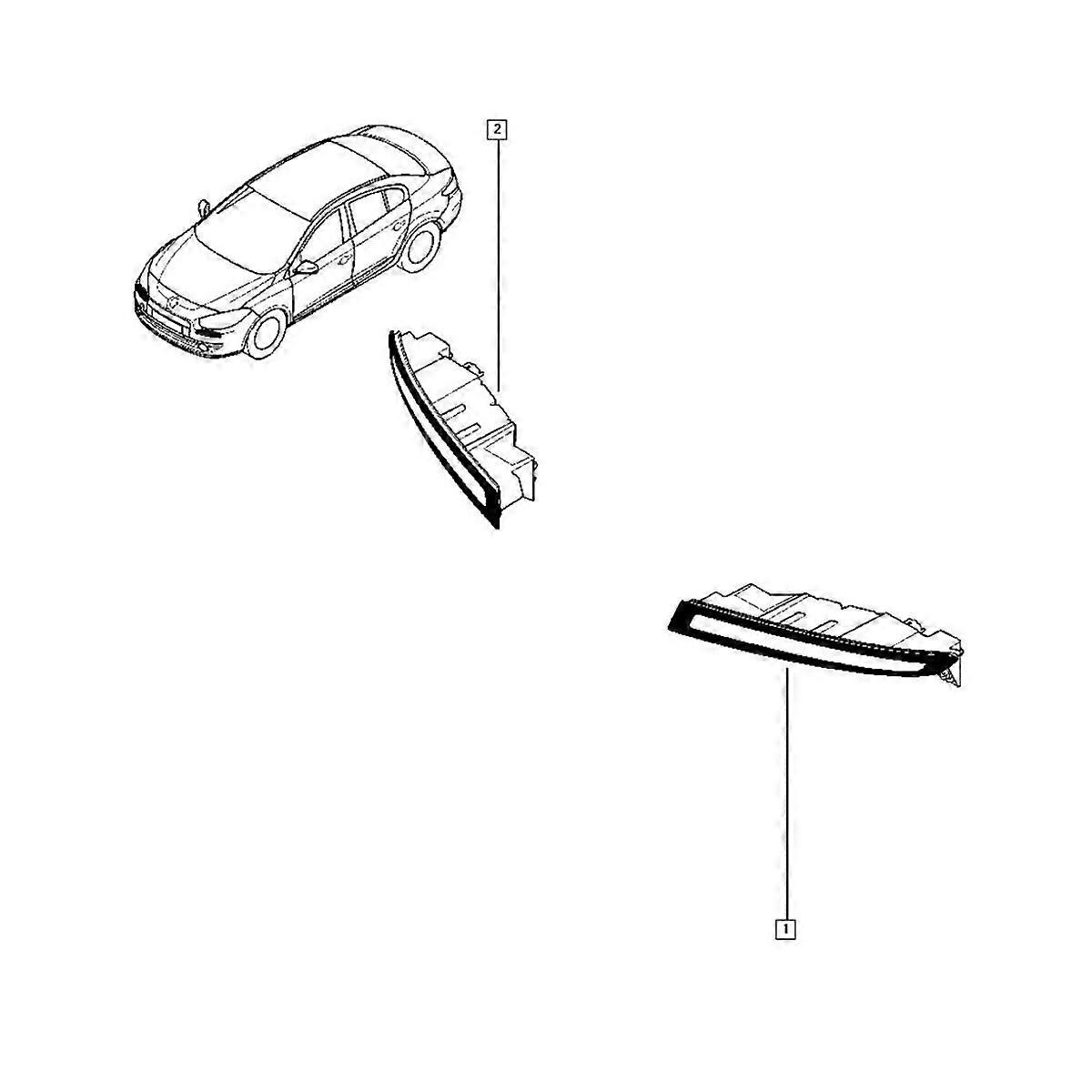 Right Front Fog Daytime Running Light 266005976R for Fluence Models 2014+ Car LED Fog Light Driver