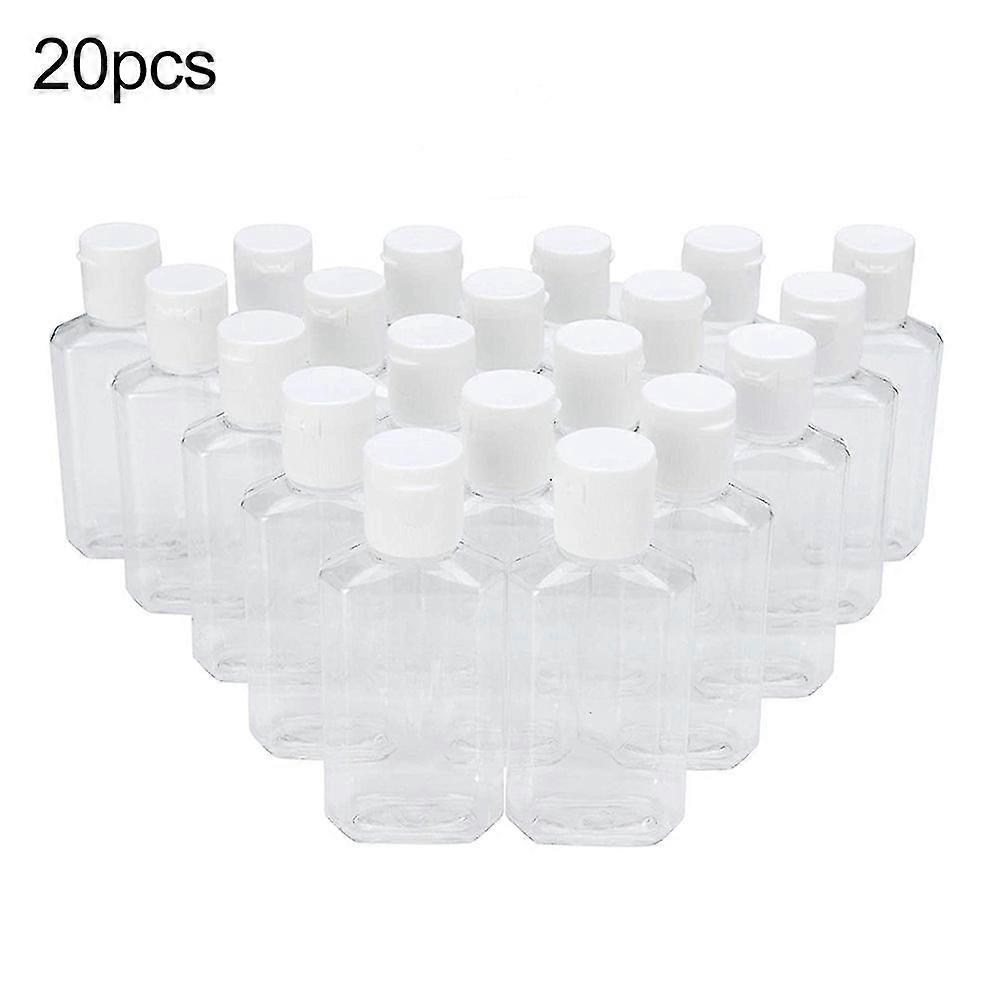 20Pcs 60ml Portable Travel Clear Empty Refillable Sanitizer Liquid Soap Bottle