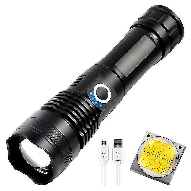 Strong Light Flashlight 26650 Power Display Led Usb Charging