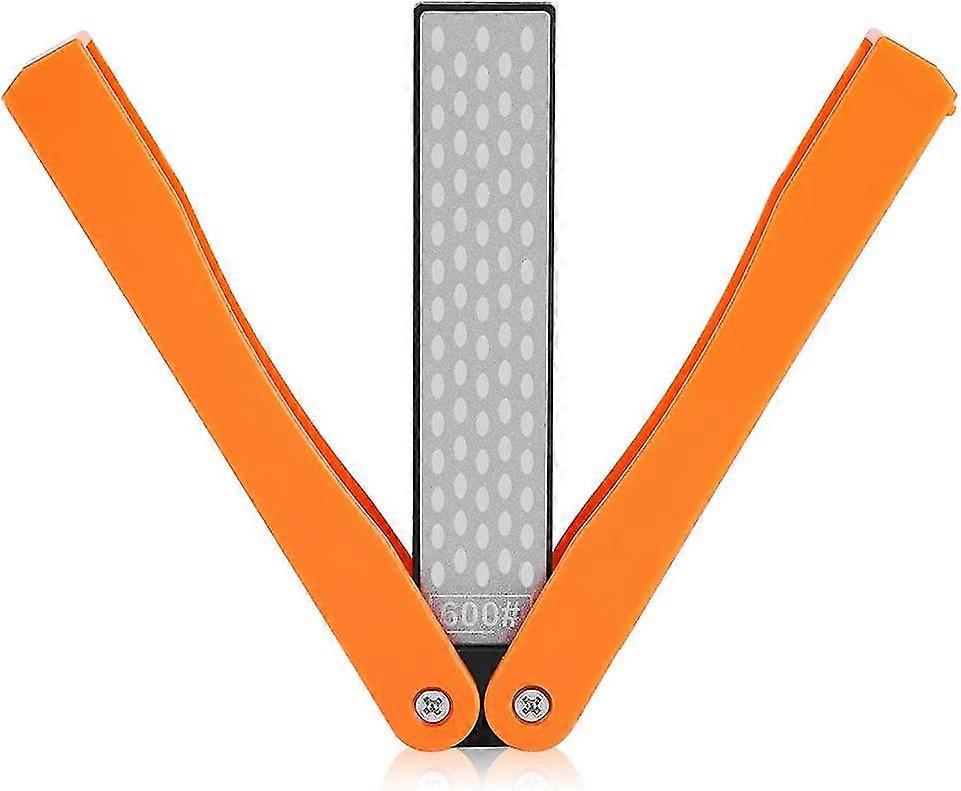 Folding Double Sided Diamond Whetstone Tool Home Kitchen Knife Sharpener (Orange) - ya01