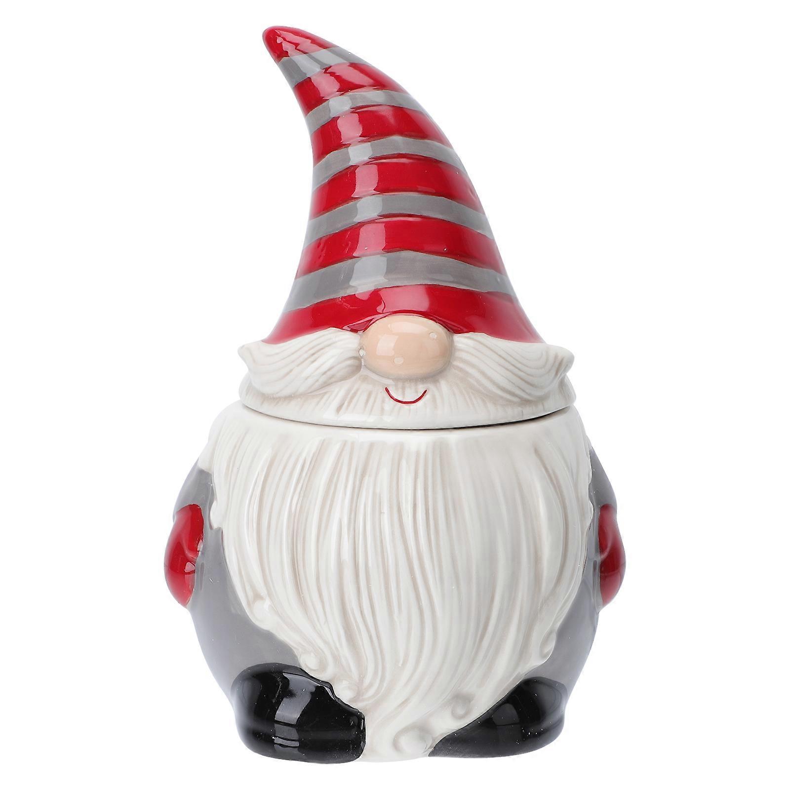 1Pc Ceramic Santa Shape Storage Can Tea Can with Airtight Lid Baking Supply