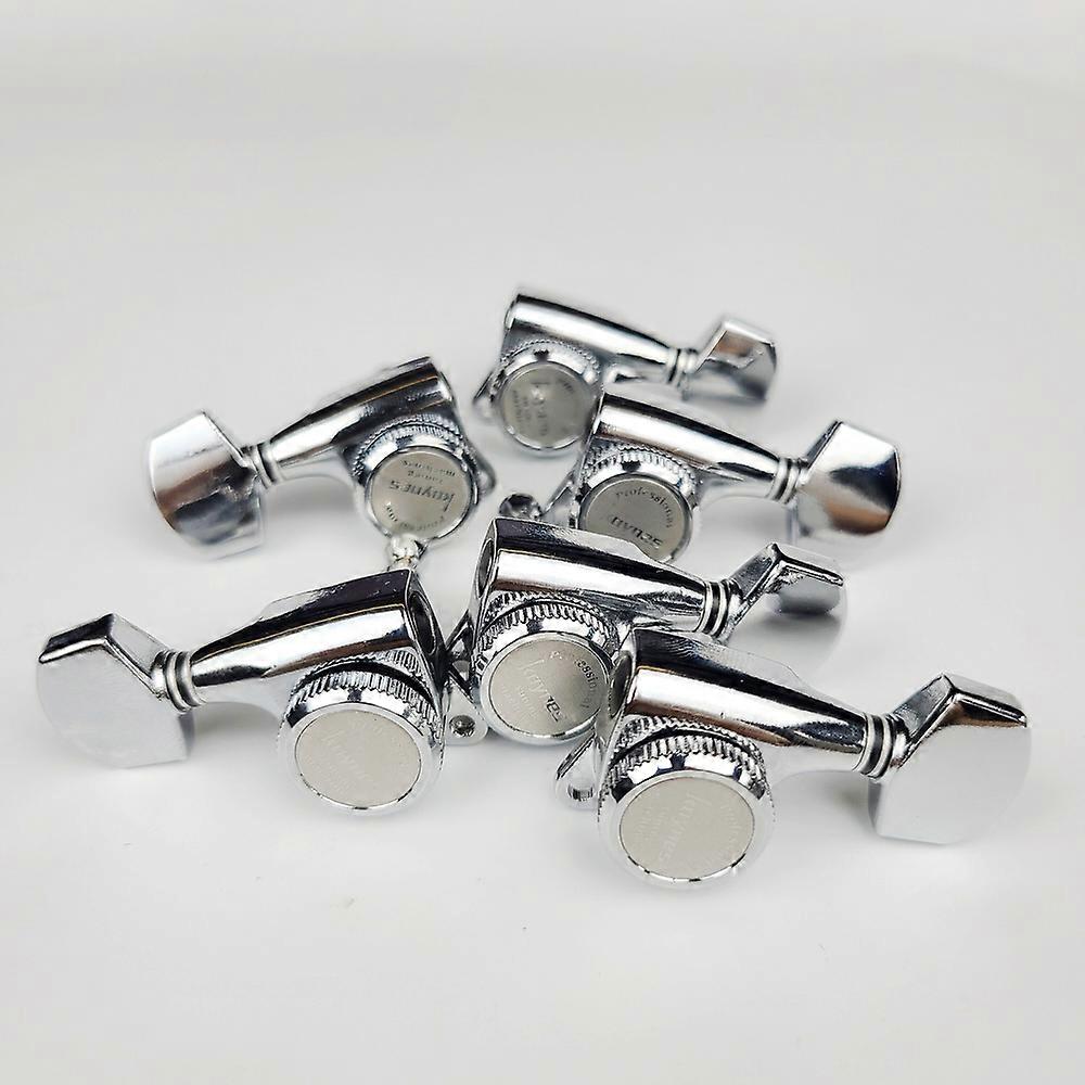 1 Set Guitar Locking Tuners Electric Guitar Machine Heads Tuners Lock String Tuning Pegs Chrome Silver Made in Korea
