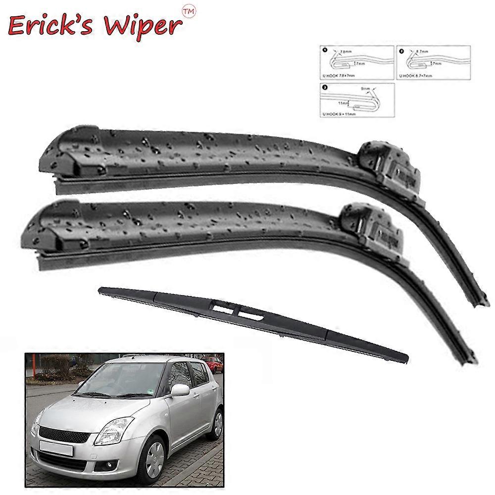 Erick's Wiper Front & Rear Wiper Blades Set Kit For Suzuki Swift Hatchback 2004 - 2010 Windscreen Windshield Window 21\
