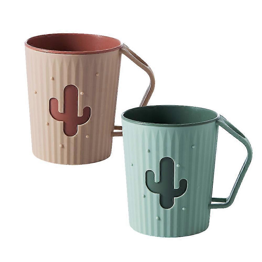 2pcs Large Capacity  Bathroom Mouthwash Brushing Teeth Storage Cup