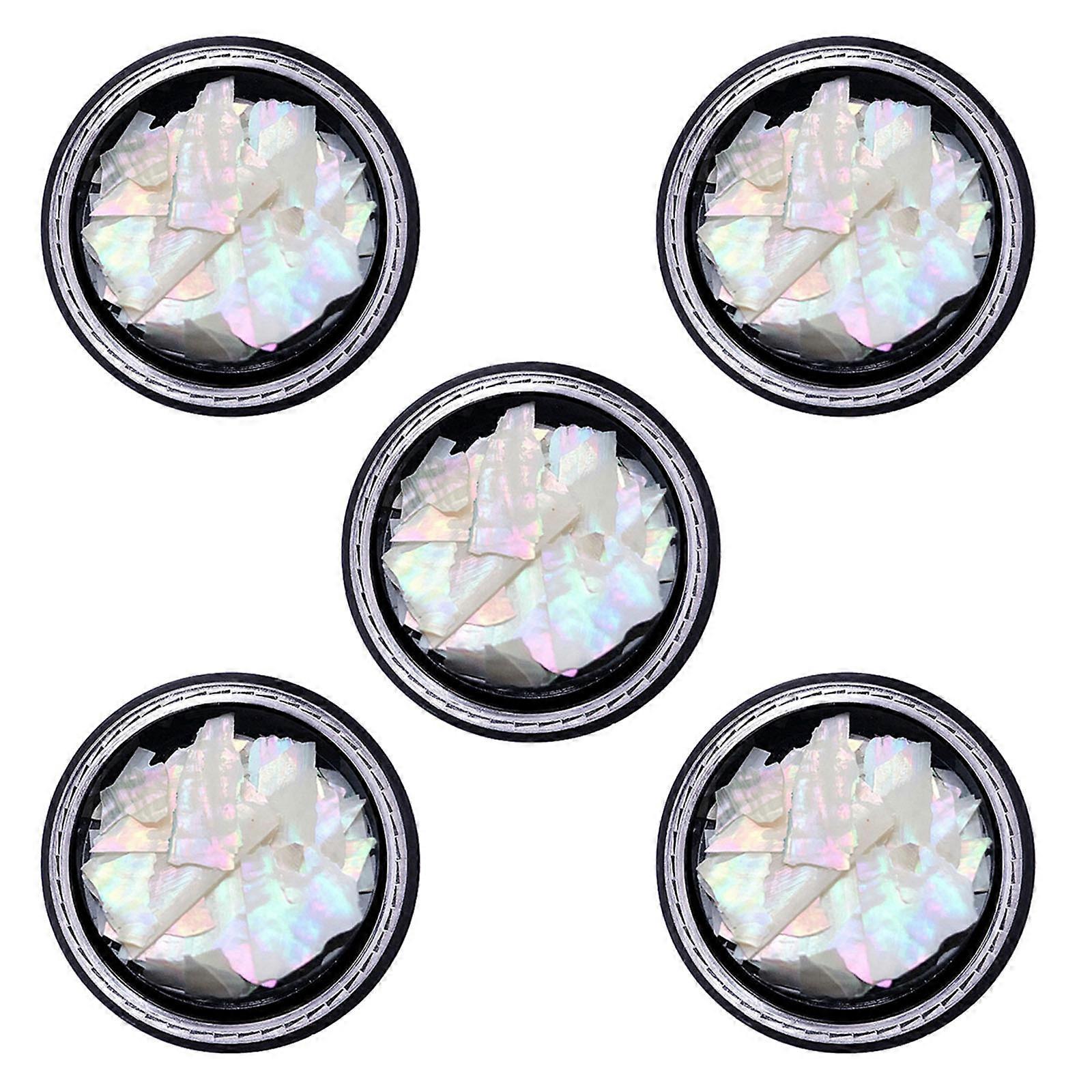 5 Bottles Shells Nail Art Sequins Mixed Sea Shells Slice Nail Flakes for Nail