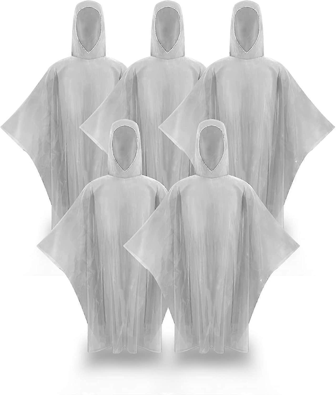 Althee 5er-Pack Regenponcho für Erwachsene Regenponcho-Set