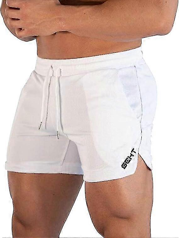 Men's 2 In 1 Lightweight Gym Workout Shorts With Drawstring Phone Pockets Running Training Shorts