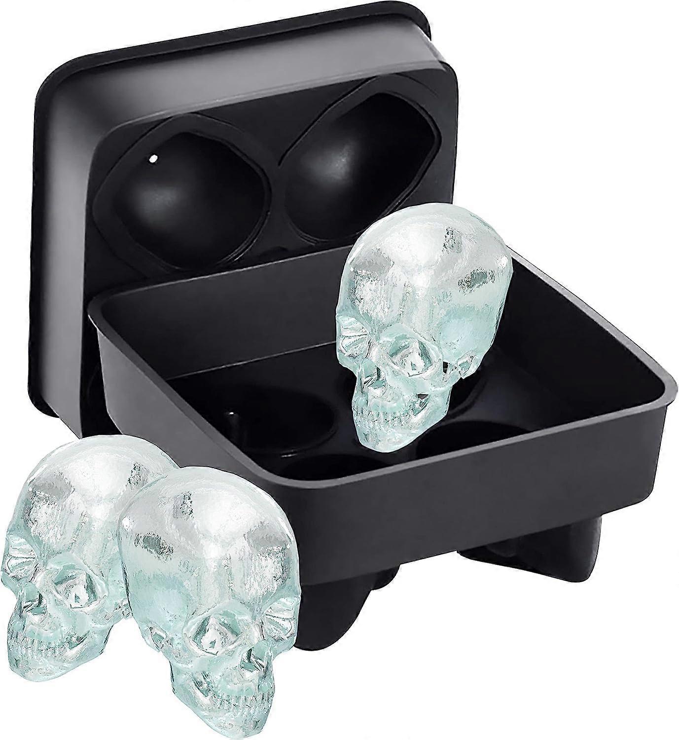 Ice Molds - Silicone Ice Cube Tray with Lid - Easy Fill and Release Ice Maker - Great for Parties and Events