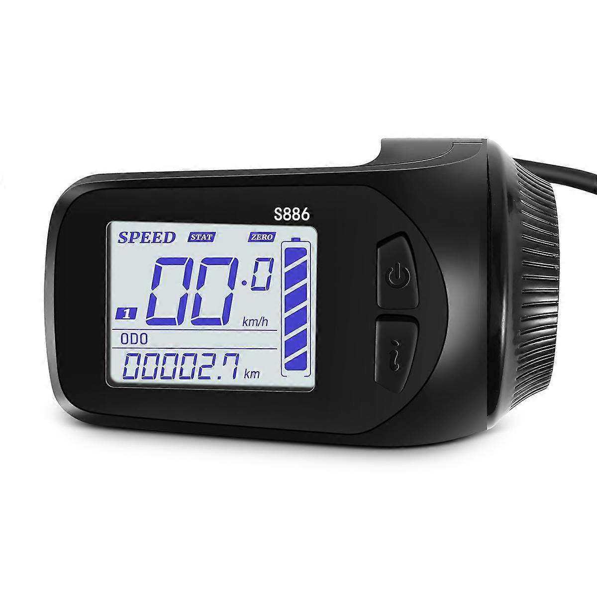 24V/36V/48V S886 Ebike LCD Display Panel Thumb Throttle for Electric Bicycles E-Scooter