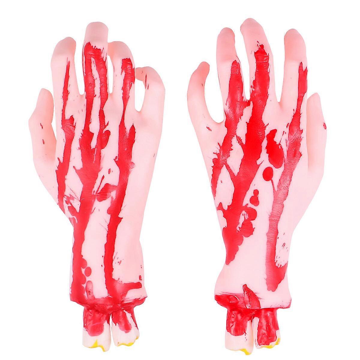 Halloween Zombie Hands Party Props Scary Hands Haunted House Broken Hands