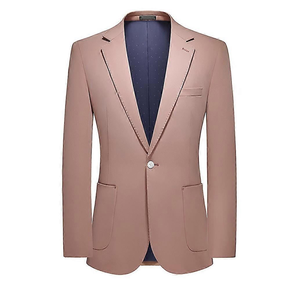 Men's suit Solid color casual business one button blazer