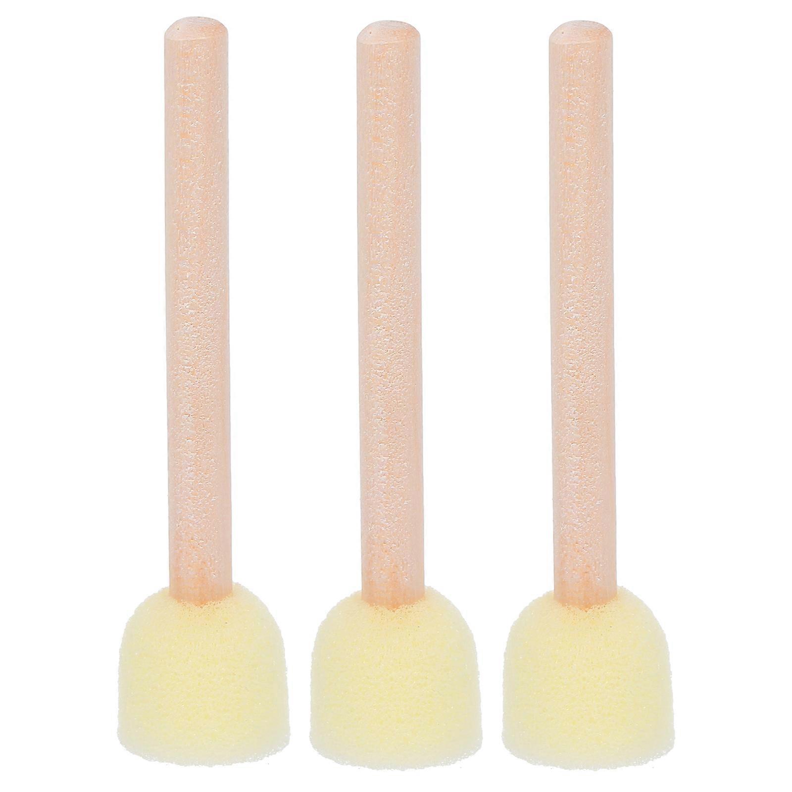 20Pcs Round Sponge Brushes Set Paint Sponge Brushes with Wooden Handle