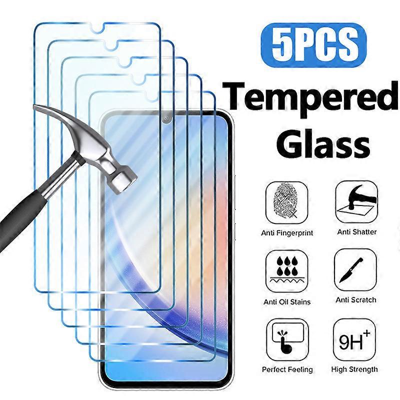 5PCS Tempered Glass For Samsung Galaxy A13 A53 A14 A54 A33 A34 A32 A52S A22 5G Screen Protector for Samsung A52 A73 A21S A51 A72