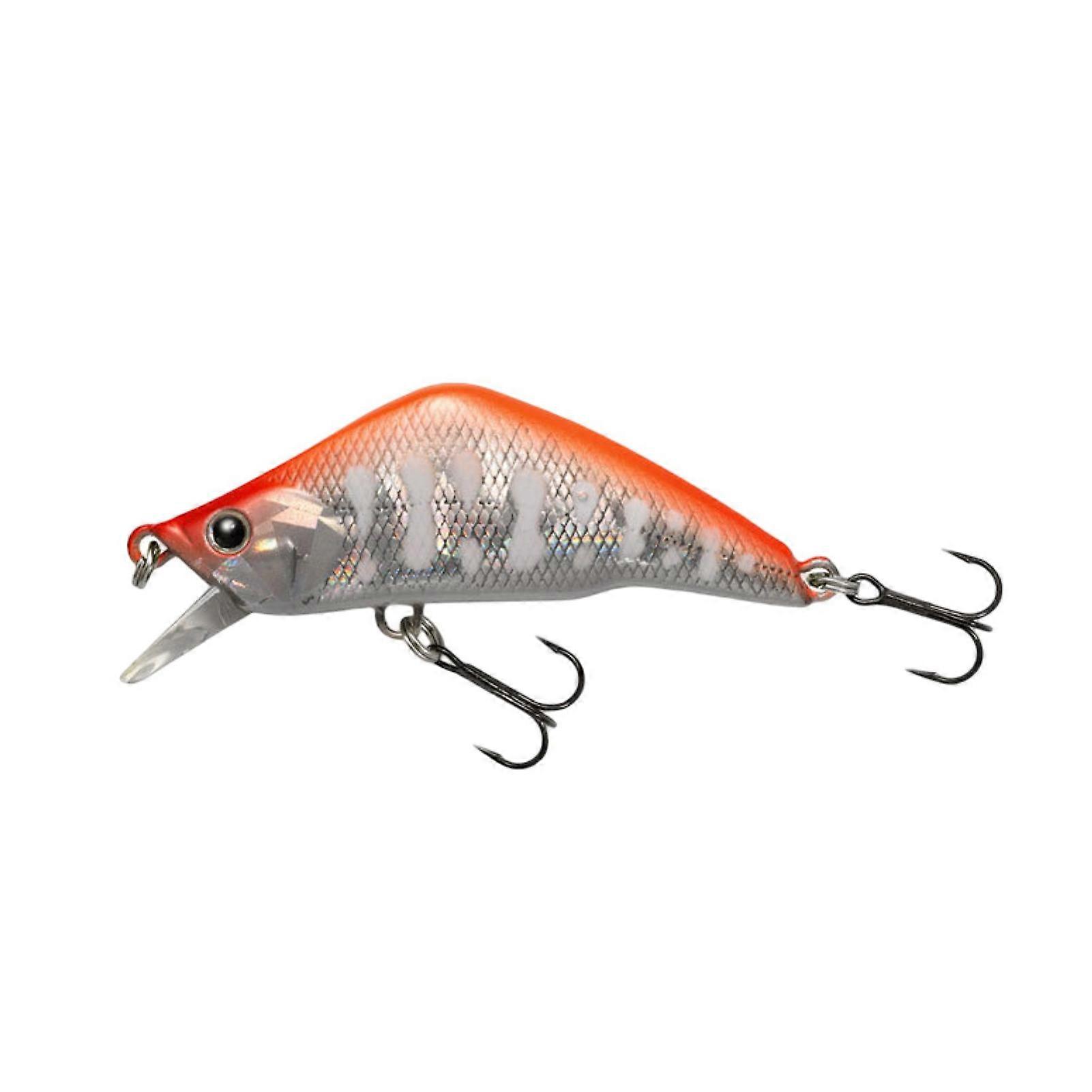 QingHai 4.8cm/3.8g Artificial Fishing Lure Bionic 3D Eyes Sharp Hooks Stream Trout Sinking Minnow Lure for Freshwater Saltwater