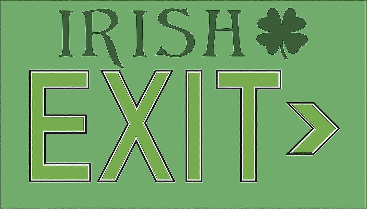Irish Exit Sign 12" x 8" Funny Pub Home Bar Man Cave Garage Decor