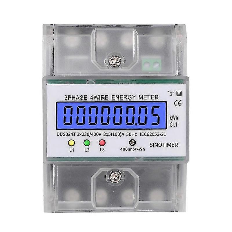 3-Phasen-4-Draht-Elektronisches Stromverbrauchs-Energiemessgerät Intelligentes LCD-Digitaldisplay zu Hause 380V