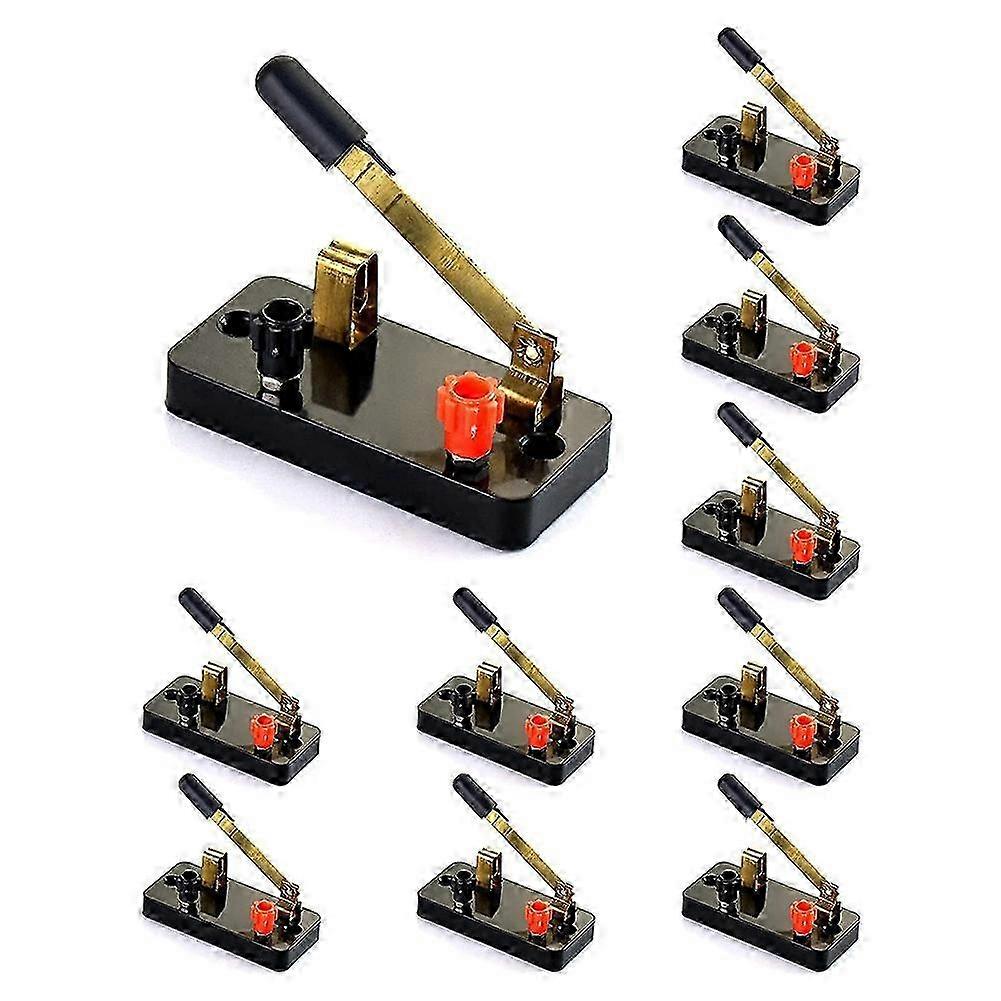 10Pcs Single Pole Single Throw Switch,Knife Switch:Used for Physics Laboratory,School Electronic Experimenting