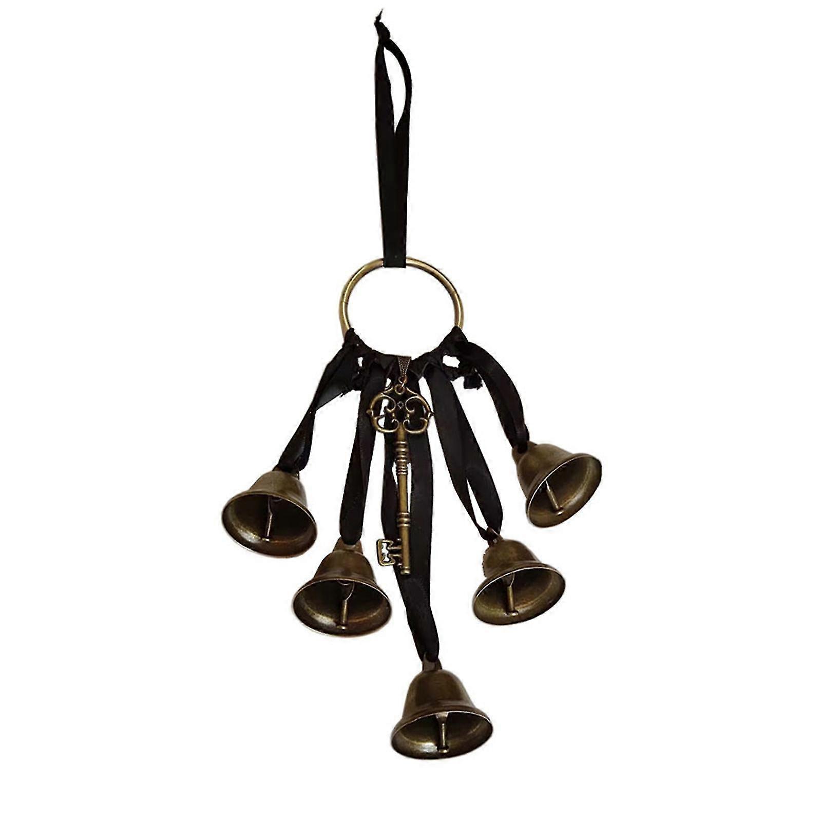 Tyuhe Witch Bells for Door Vintage Style Bell with Hanging Rope Witch-themed Halloween-inspired Door Hanging Decoration
