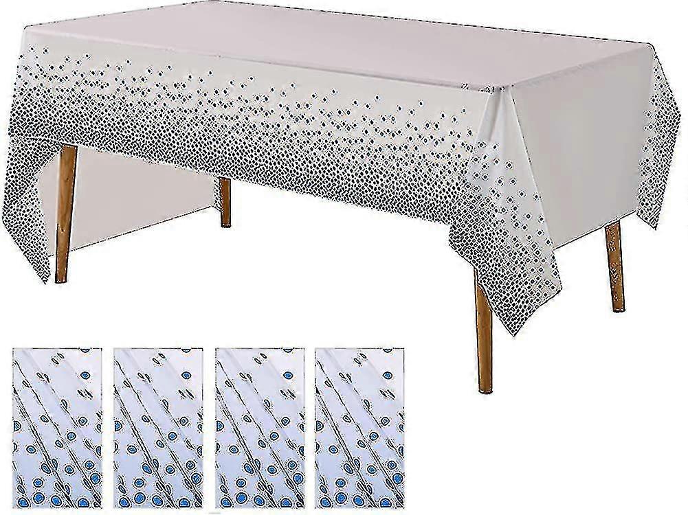 Disposable Tablecloth, Plastic Rectangular Tablecloth 137x274cm, Water