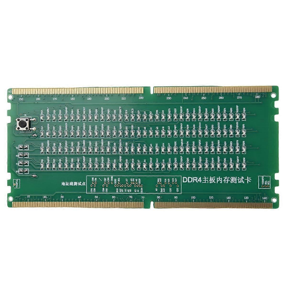 DDR4 Carte de test RAM Emplacement de mémoire LED Ordinateur de bureau Réparation Analyseur Testeur