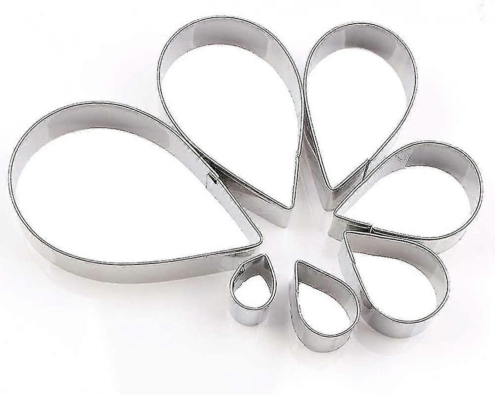 7 Pieces Cookie Cutter Drip Cutter Biscuit Fondant Shape Cutters Making Biscuits