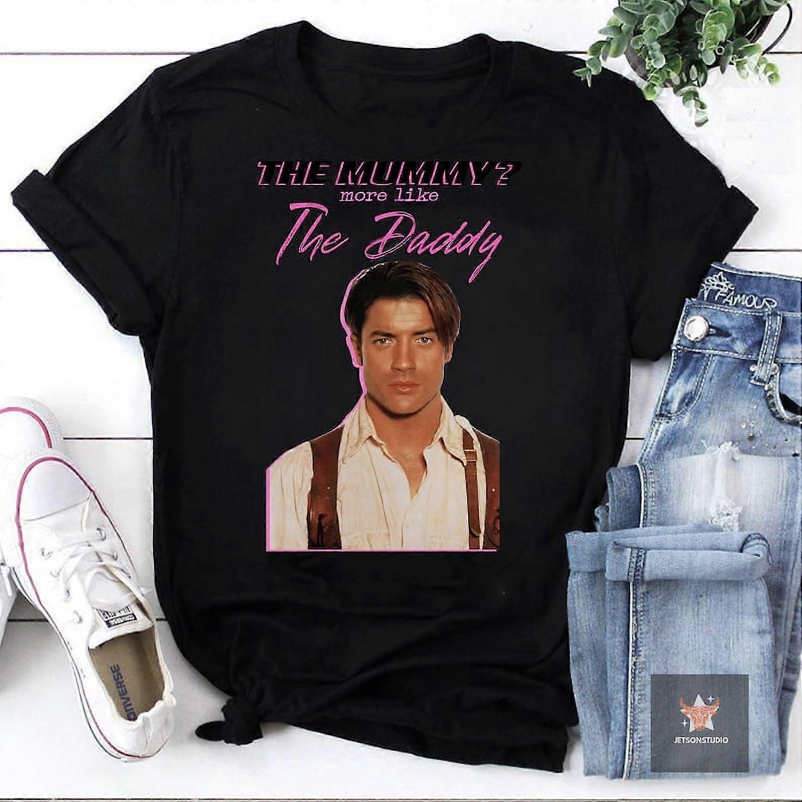 המומיה דומה יותר לטי-שירט וינטג' של אבא, חולצה של ברנדן פרייזר, חולצת המומיה, חולצת סרט אימה, ריק O' conhugcude177