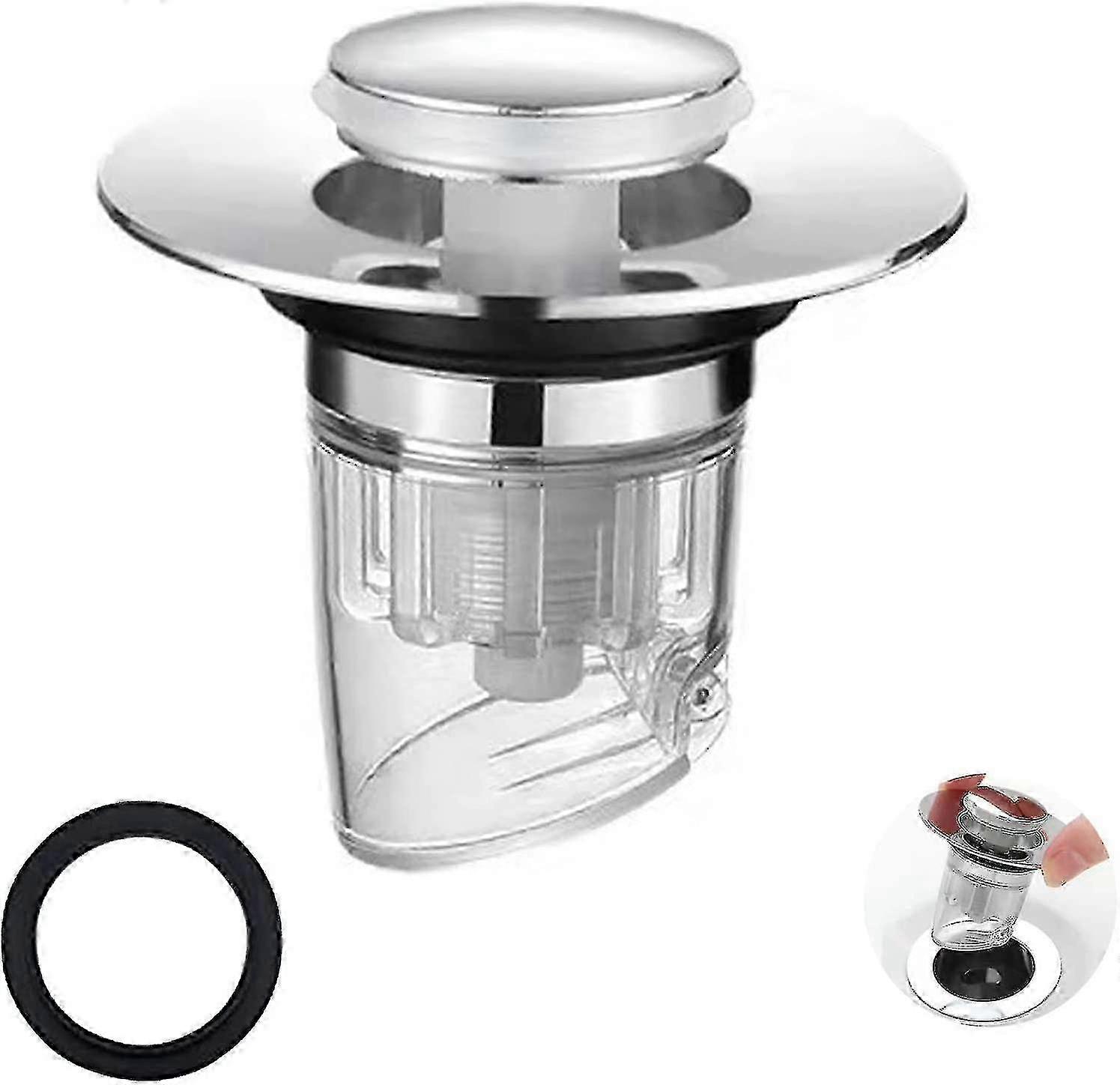 2024 Sink Drain Plug, Pop-up Bug & Clog Resistant