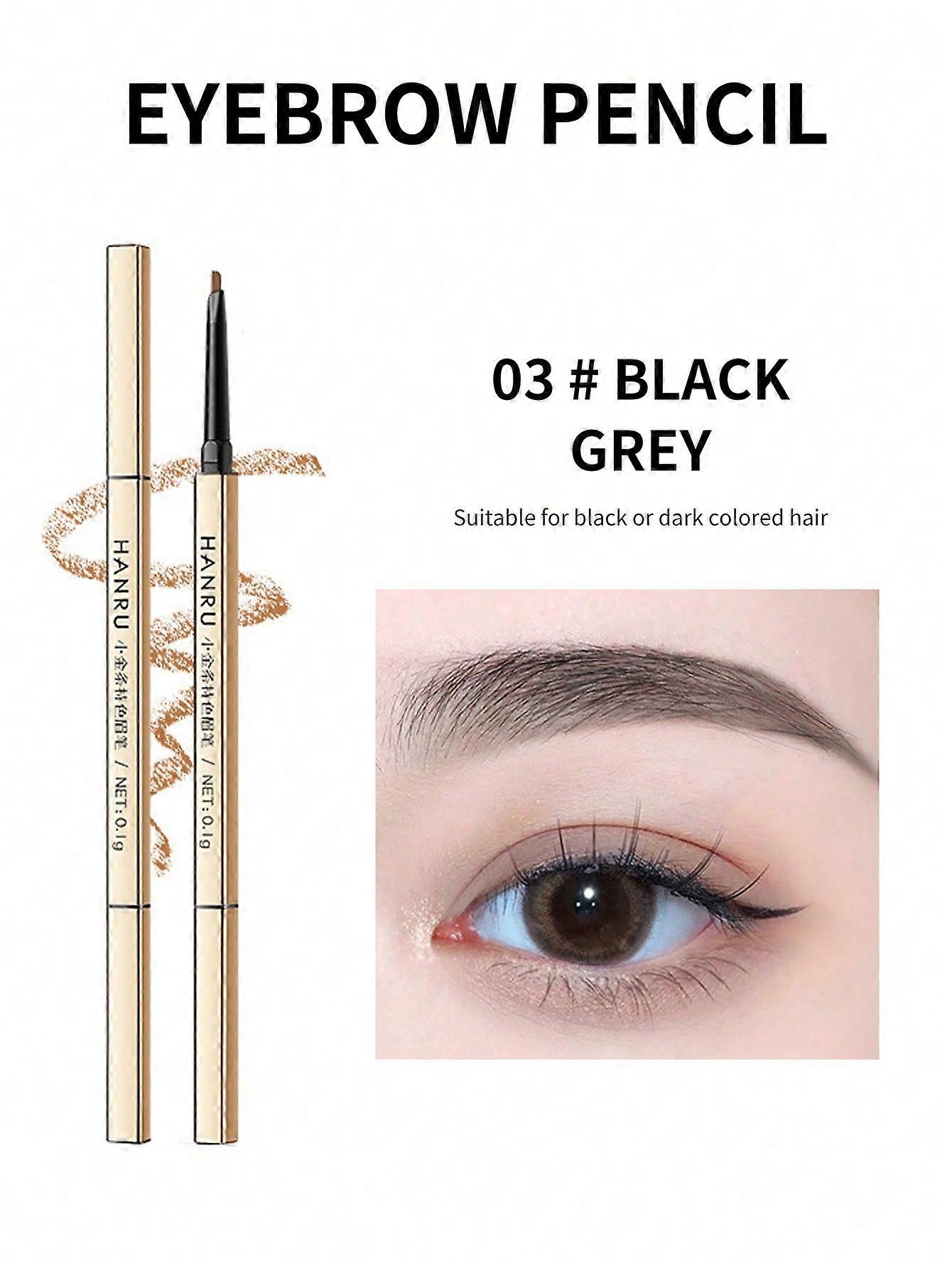 Crayon à sourcils imperméable à l’eau à double extrémité, traits naturels et ressemblant à des cheveux, produit de maquillage pour sourcils résistant à la transpiration non décolorant