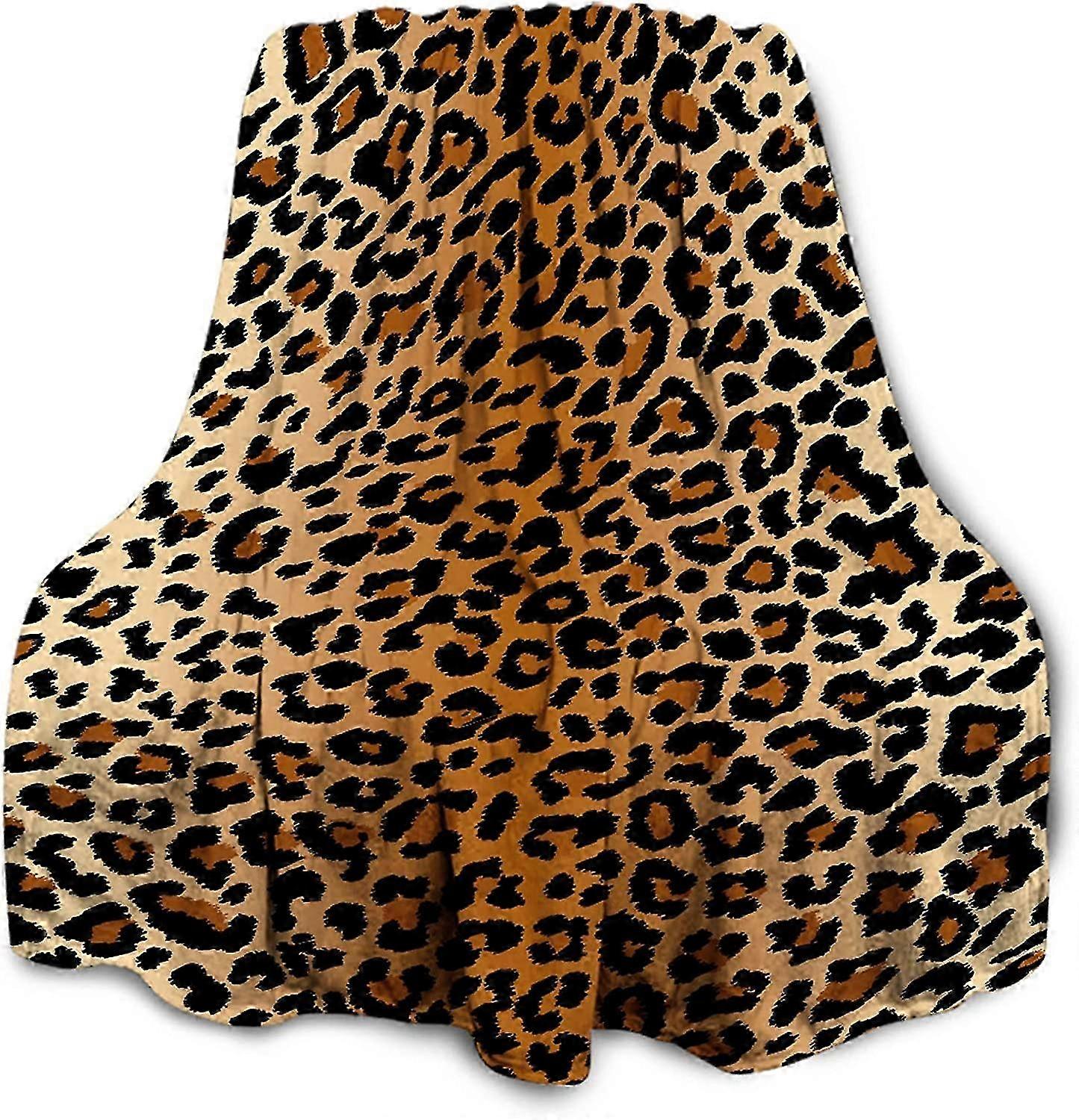 flannel blanket super soft sofa blanket Floor blanket, sofa corner & living room suitable - Leopard 150*200cm