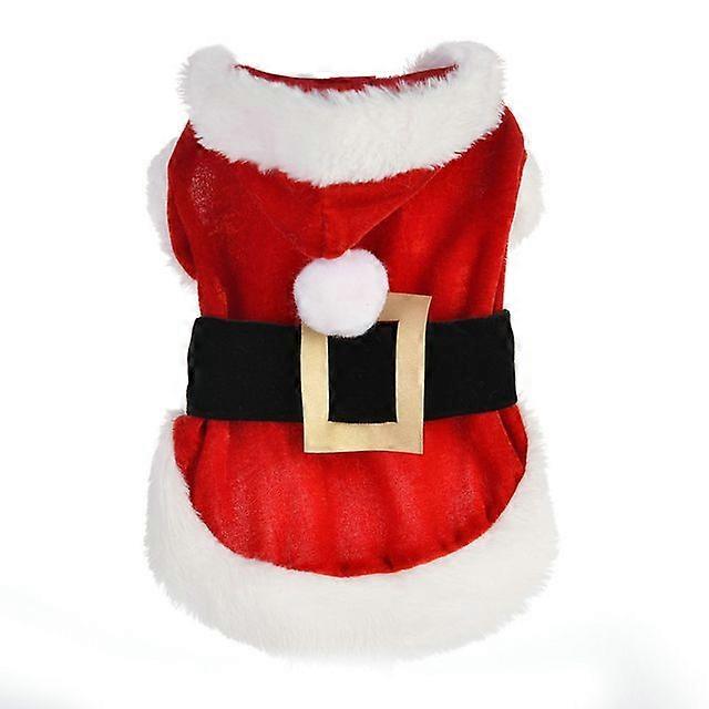 סנטה תחפושות בגדים לחיות מחמד כלבים קטנים חורף כלב ברדס מעילים מעילים גור חתול בגדים