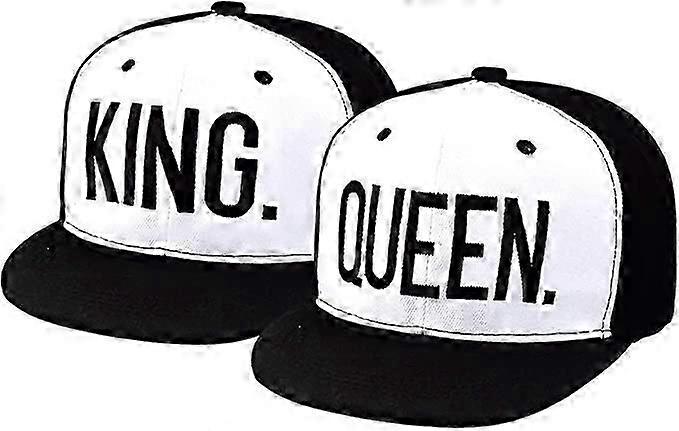 Baseball Cap for Lovers Couples Embroidered Rapper Cap - Pack of 2 (Type 3)