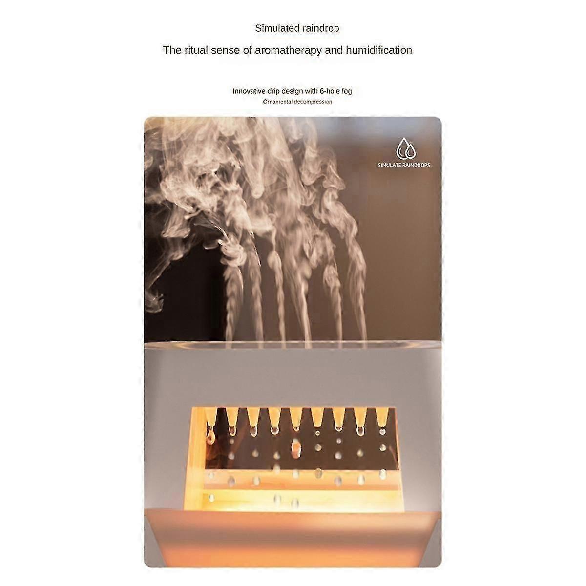 Rain Drop Air Humidifier Essential Oil Diffuser Led Lamp Remote Control Rain Cloud Aromatherapy Diffuser 300ml Us Plug