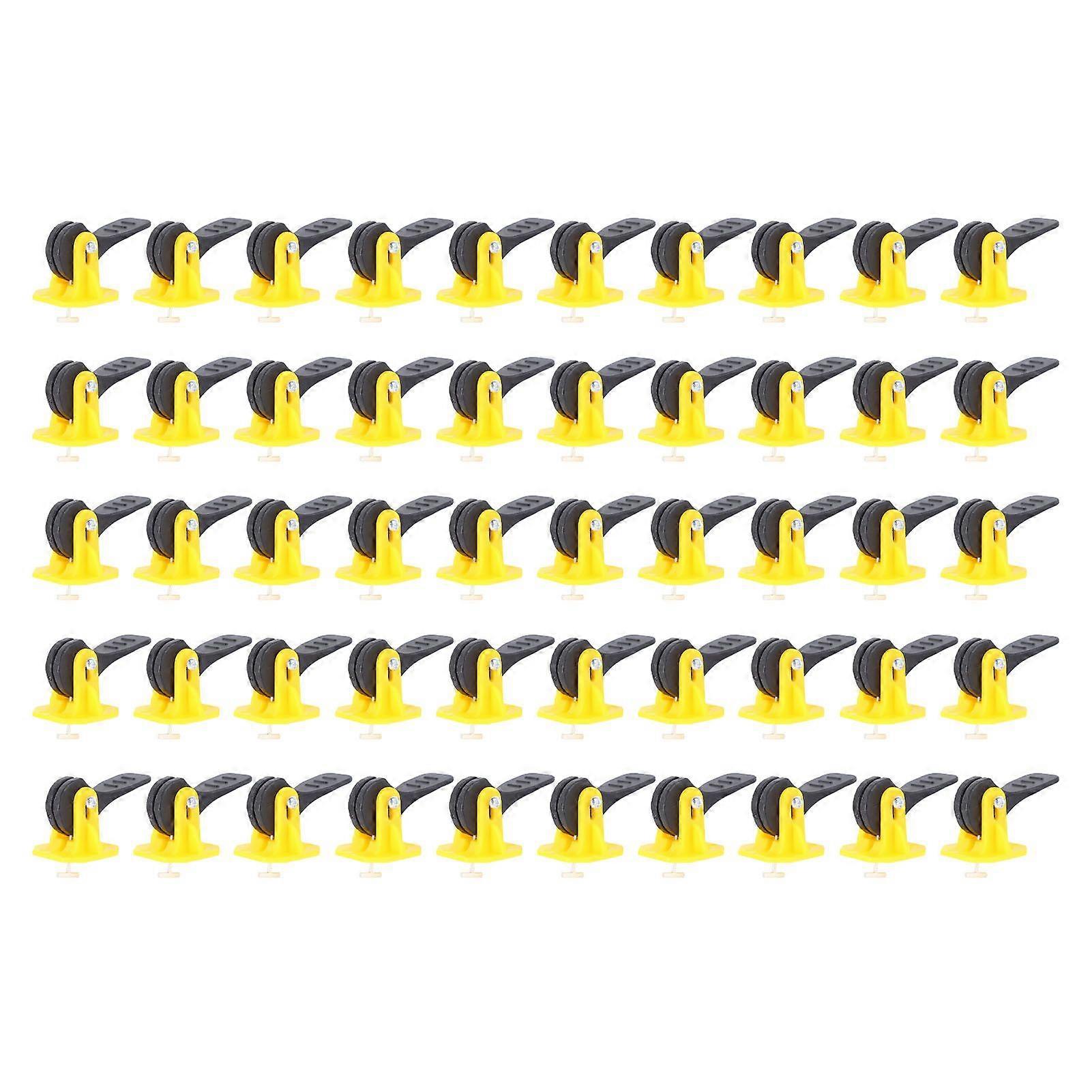 50pcs niveleur de tuiles outils de tuiles Aiguille interchangeable réutilisable entretoises de tuiles Système de nivellement pour l’installation de nivellement de l’espace de tuile de 2mm6mm