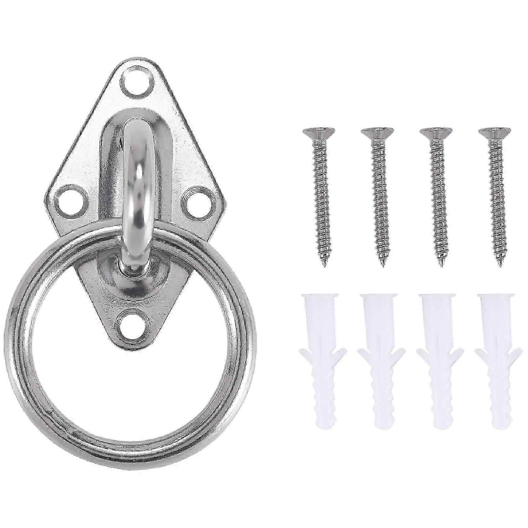 80Mmx50Mm Mounting Hook suitable for Wall Or Ceiling With Round Ring Stainless Steel - Bracket / Attachment