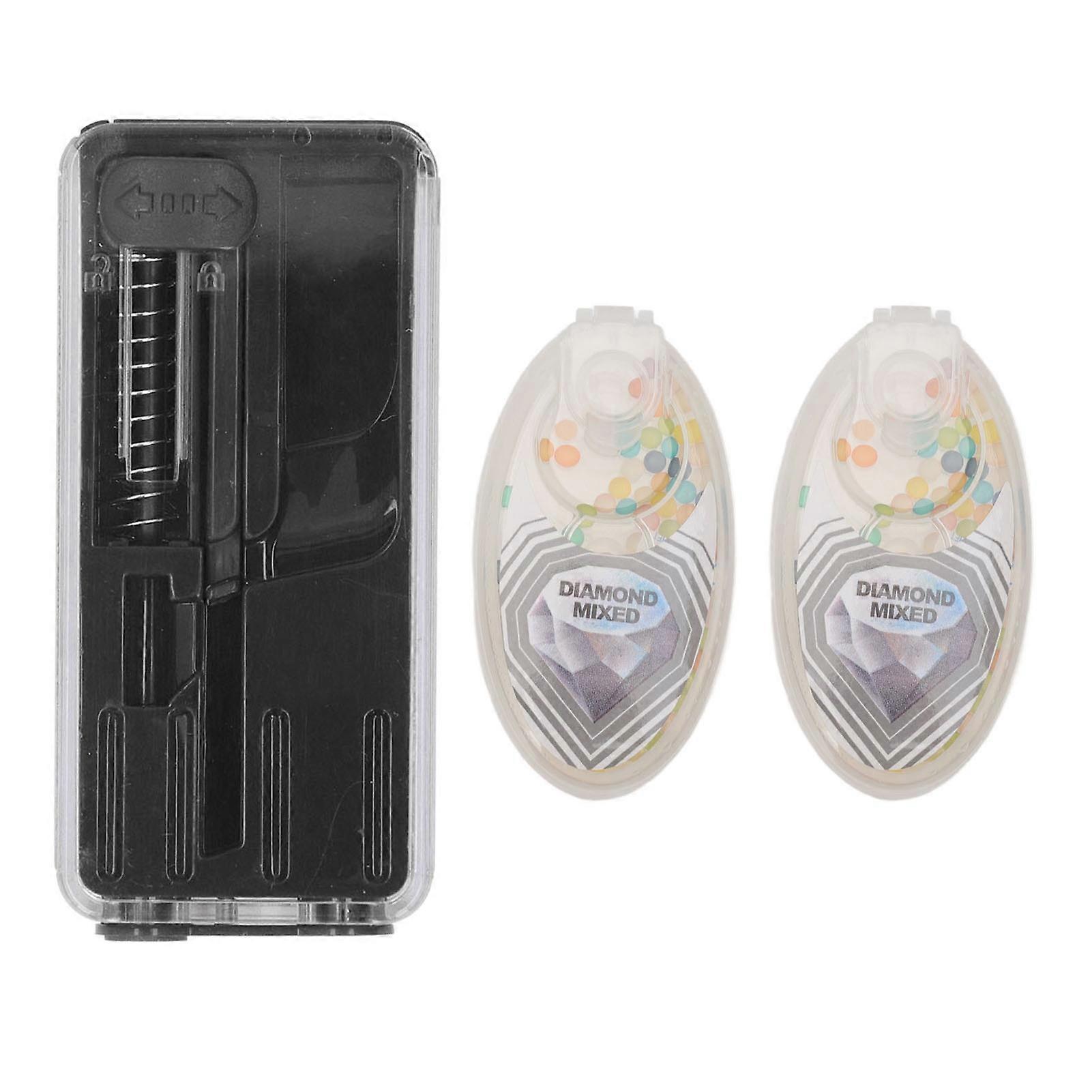 Sigarett Burst Capsule Box ABS One Hand Operation Sigarett smak perleholder for røyking tilbehør svart