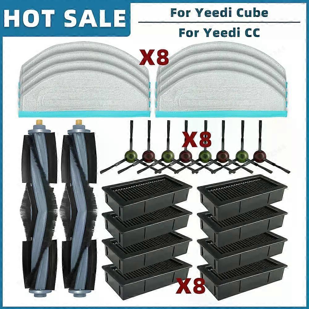 Compatible For Yeedi Cube, For Yeedi CC Robot Vacuum Replacement Parts Accessories Main Side Brush Hepa Filter Mop Dust Bag