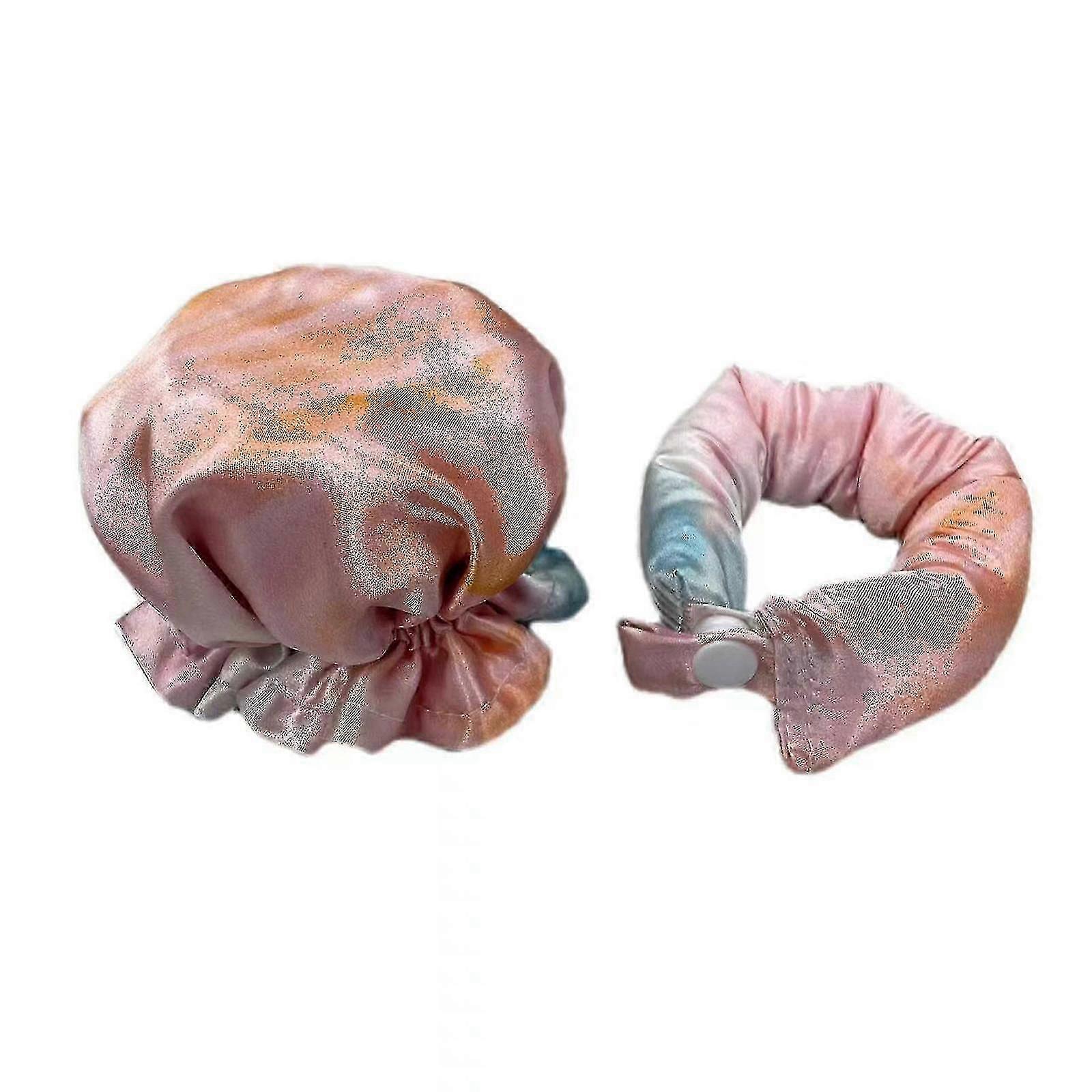 Heatless Curling Set Rolos de cabelo para cachos sem calor Cabelos sem calor Curlers Silk Bonnet Magic Hair Bun Maker Set -