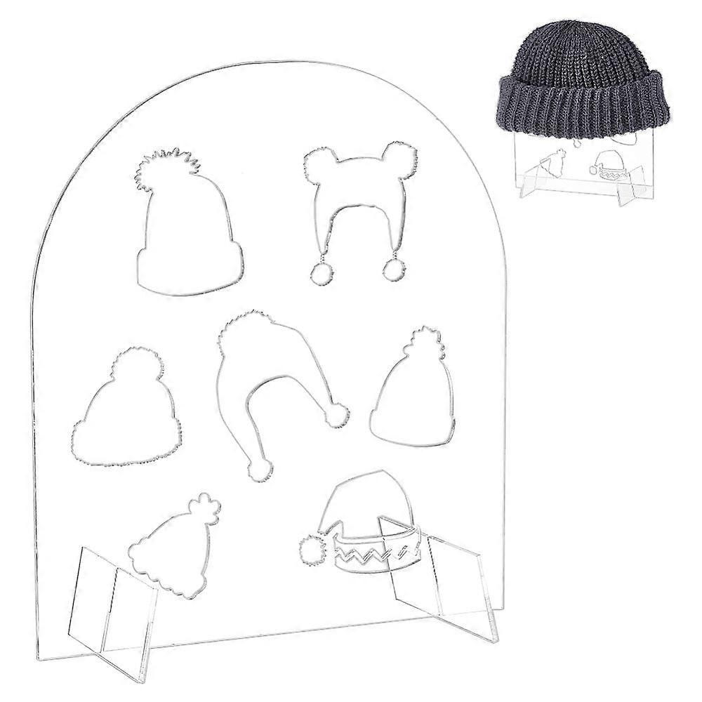 Arch Shaped Acrylic Hat Racks Clear 25x22x0.25cm