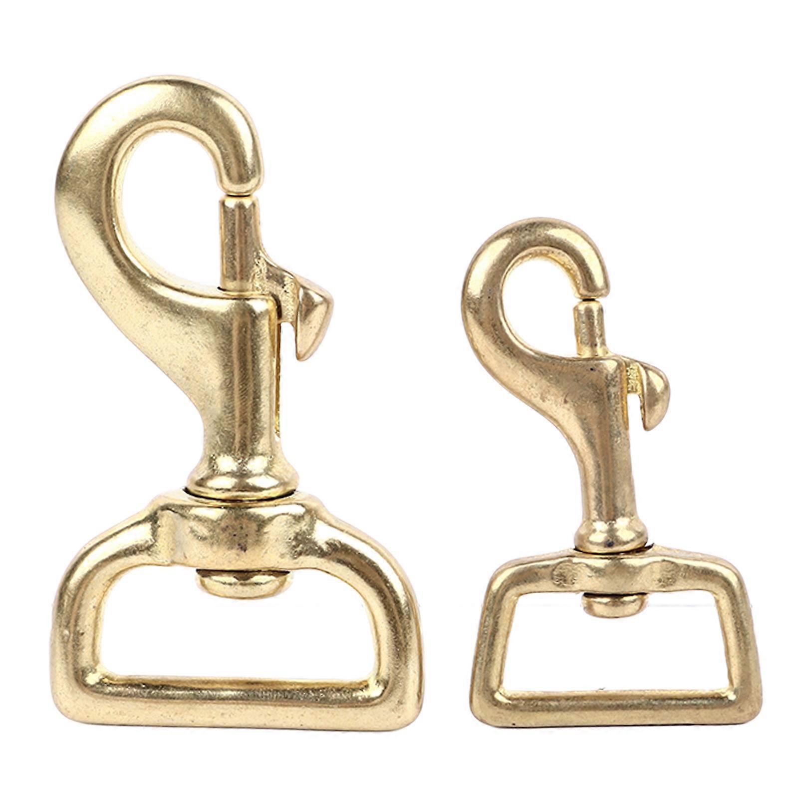 2pcs D Ring Hooks 360 Degree Rotation Flexible Easy Operation Key Chain Clip Hook Lobster Claw Clasps Lanyard Clips for DIY