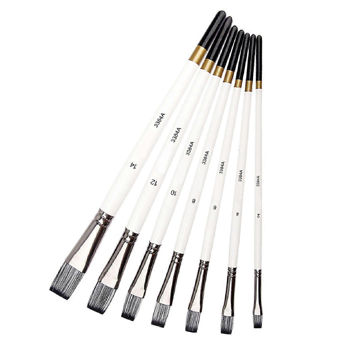 7PCS Artist Paint Brush Set Multifunctional Nylon Hair Paint Brushes with Ergonomic Handle for Water