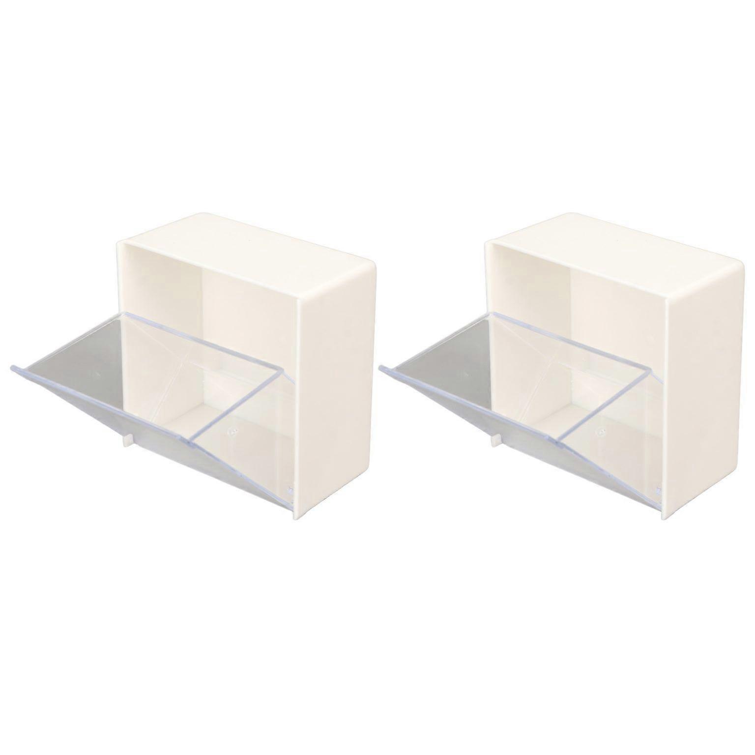 Wall-Mounted Cotton Ball and Swab Storage Box