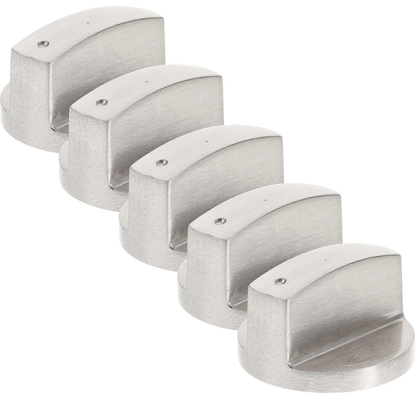 5Pcs Stainless Steel Gas Stove Knob Cooktop Surface Burner Control Knobs Replacement