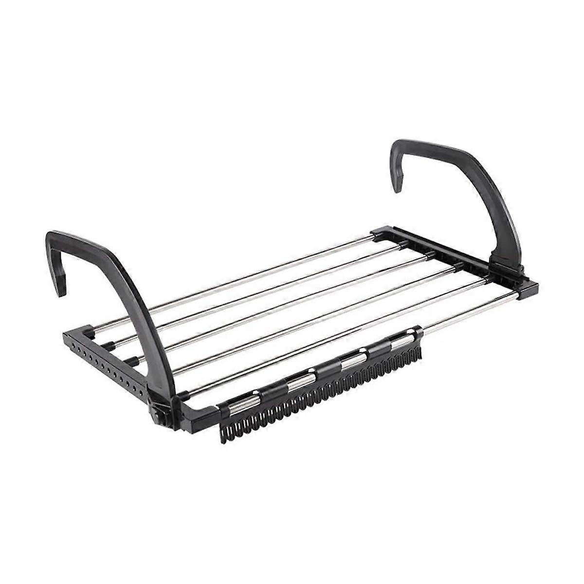 Stainless steel foldable stable rust-proof clothes drying rack