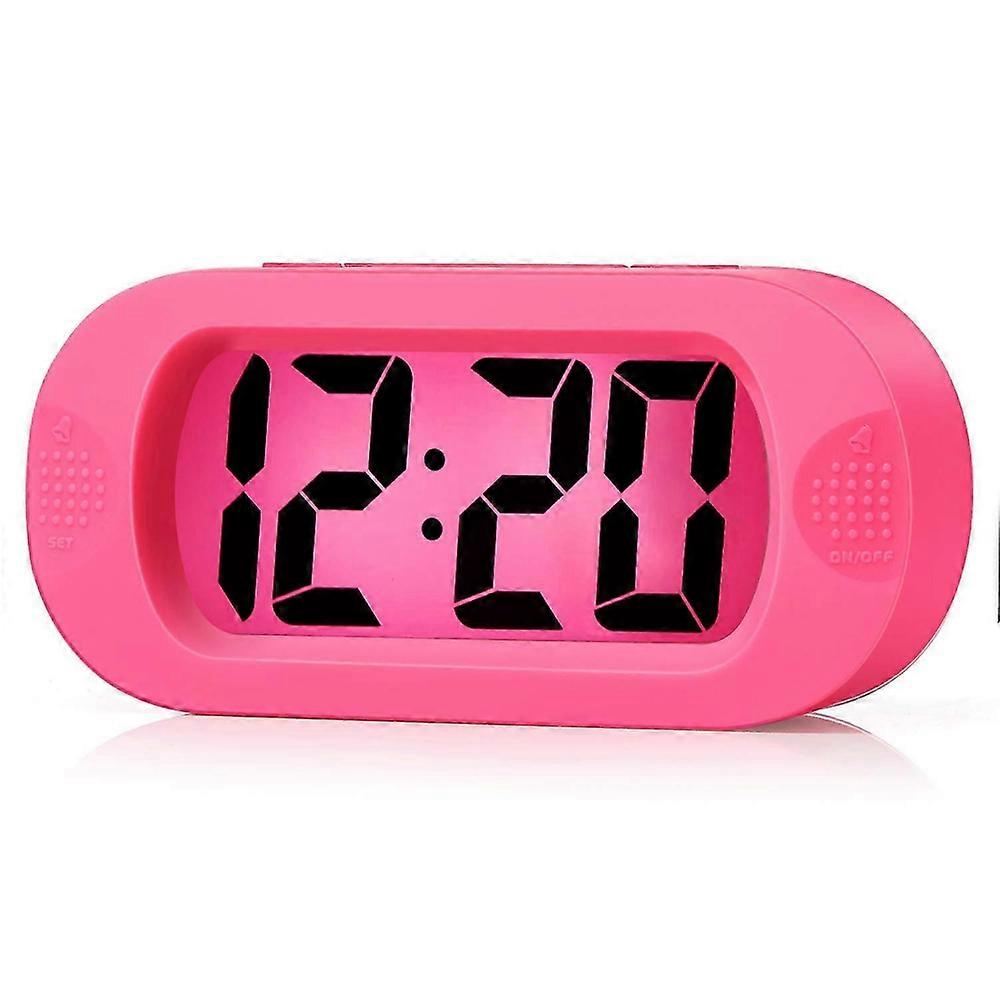 Digital Alarm Clock with Snooze and Nightlight(Pink)